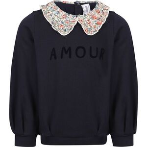 TARTINE ET CHOCOLAT
Amour Floral Collar Sweatshirt in Navy